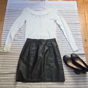 Leather Black Skirt